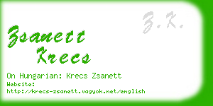 zsanett krecs business card